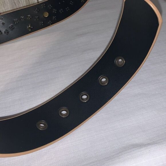 Vintage 90s Y2K Tan Studded BoHo belt Size Large - Picture 8 of 14